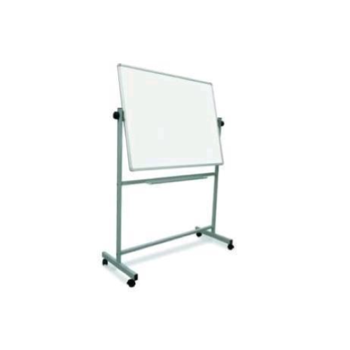 ARDA CF90120 LAVAGNA MAGNETICA GIREVOLE 90X120 CM CORNICE IN ALLUMINIO STRUTTURA IN METALLO CON RUOTE BIANCO